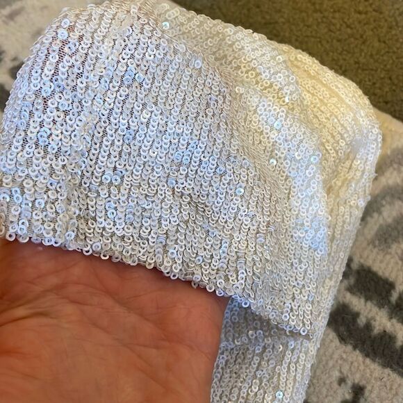 Nookie Treasure Sequin Jumpsuit in White M - Picture 10 of 13